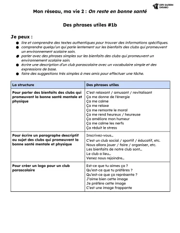 Phrases utiles #1b - On reste en bonne santé