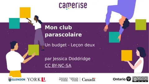 Mon club parascolaire - Un budget (Leçon 2)
