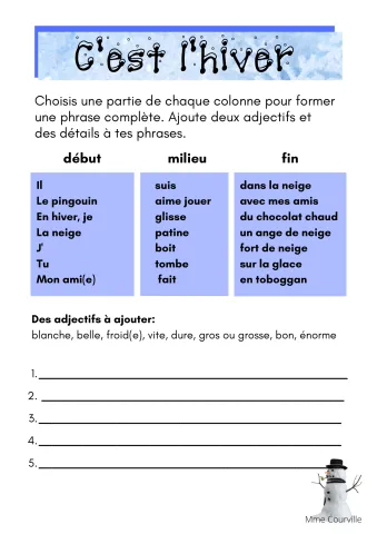 C'est l'hiver