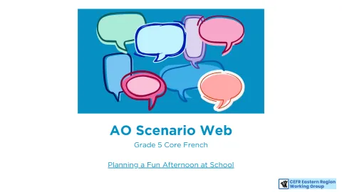AO scenario web - Planning a fun afternoon at school - Core 5