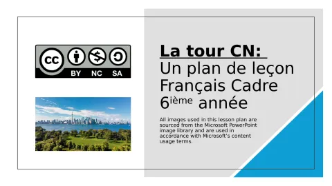 La tour CN (6e année) – plan de leçon