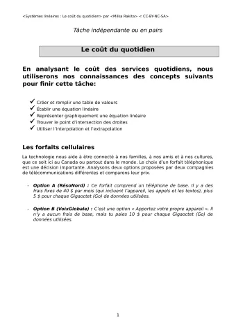 Le coût du quotidien : comparer des forfaits cellulaires