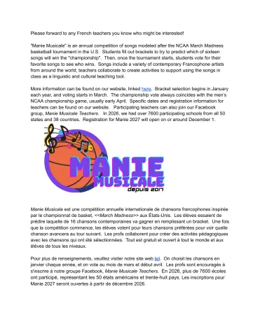Manie Musicale Blurb