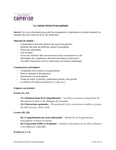 Ouvrir un restaurant francophone